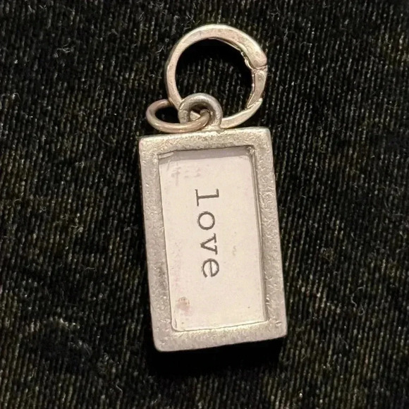 Pick Up Sticks Jewelry Family/Love charm, two sided.  Retired design. - Picture 2 of 3